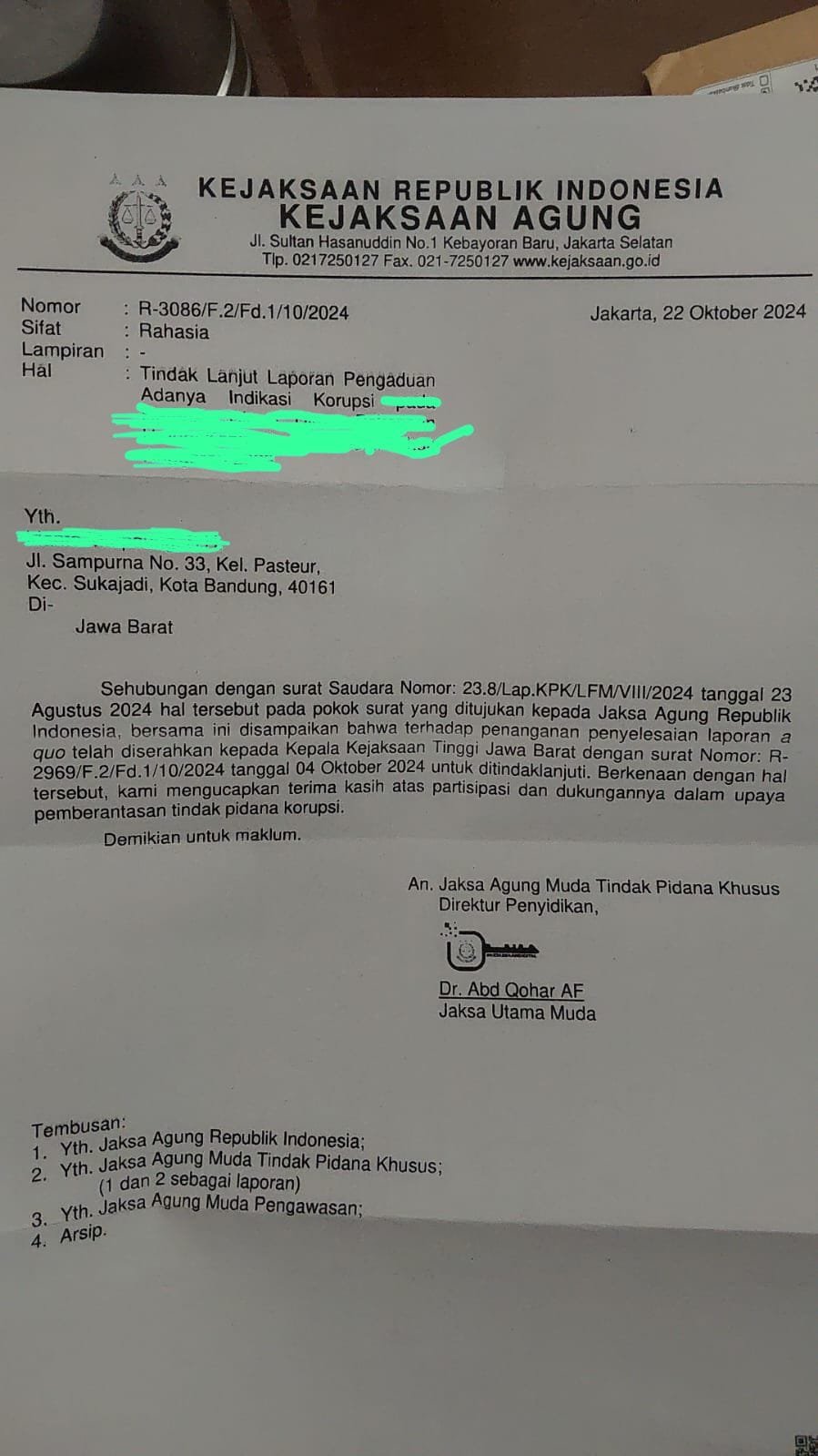 Tanggapan Tegas Kejagung RI atas Pengaduan Sukabumi: Penegakan Hukum Semakin Dekat 1 WhatsApp Image 2024 11 01 at 10.56.59