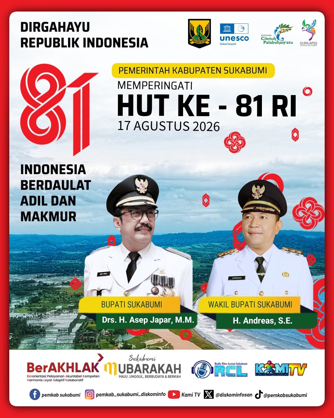 Pemkab Sukabumi Peringati HUT ke-81 RI, Kobarkan Semangat Indonesia Berdaulat, Adil dan Makmur 1 WhatsApp Image 2026 08 18 at 9.00.58 AM